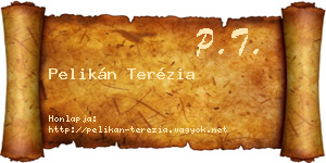Pelikán Terézia névjegykártya